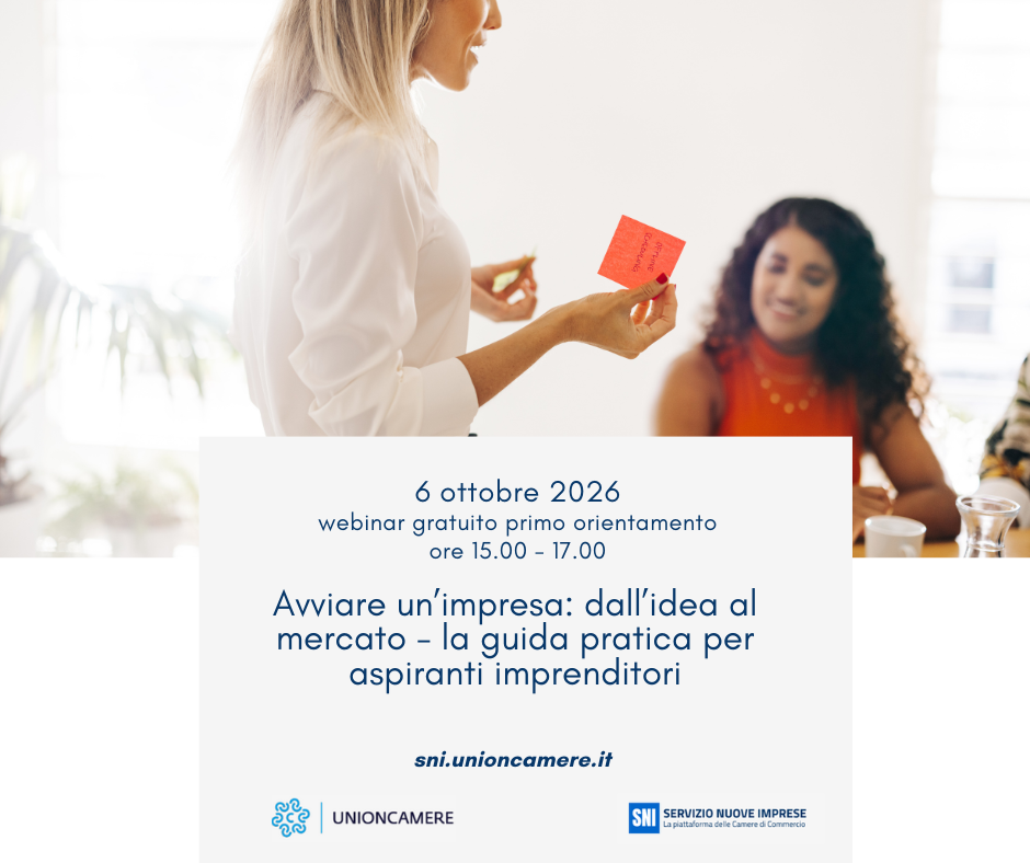 avvio d'impresa webinar