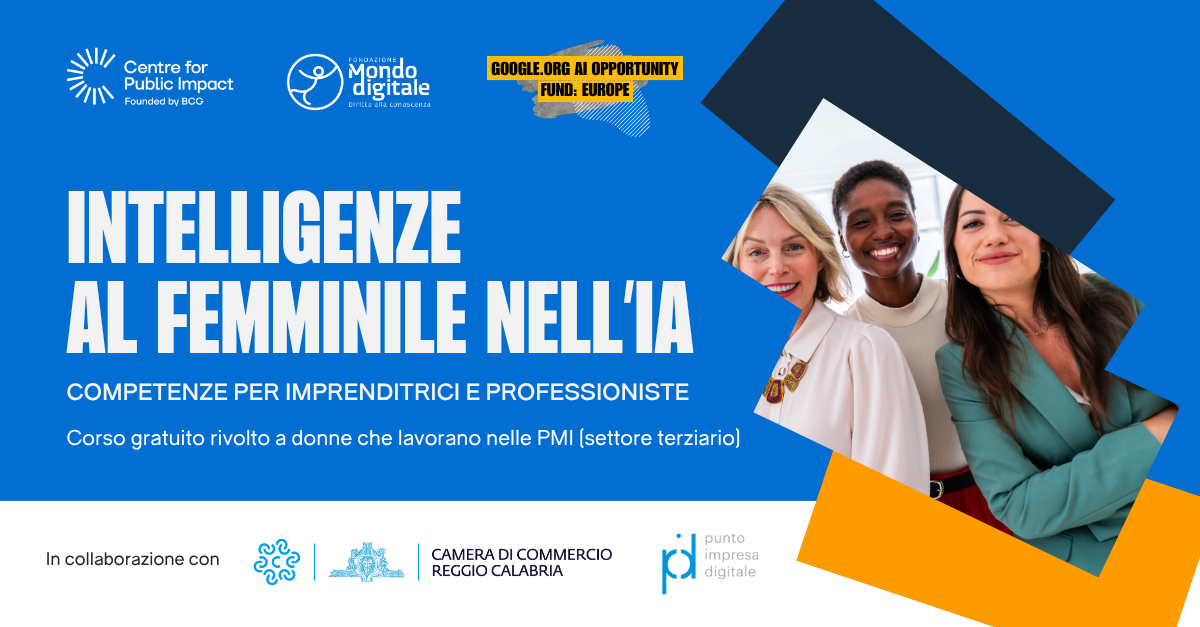 formazione gratuita sull'AI al femminile