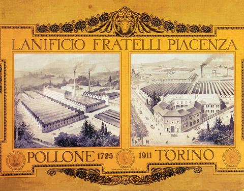 Il primo stabilimento a Pollone e lo stabilimento a Torino