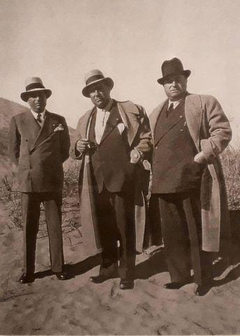 I tre fratelli Lenzi: da sinistra Aldo, Enea e Ettore Lenzi, 1935