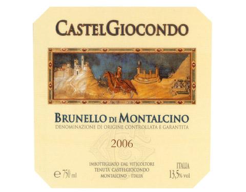 Etichetta del Brunello di Montalcino Castelgiocondo (1986)