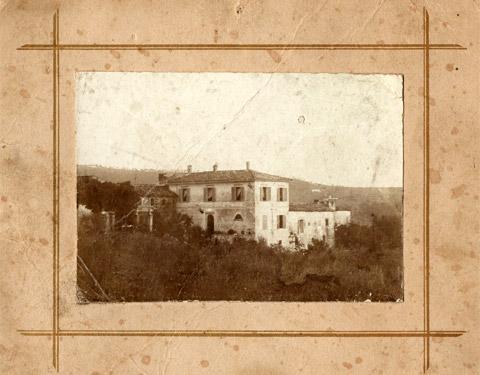 Vista della Fattoria Travignoli presa da strada provinciale per Pelago (1890 circa)