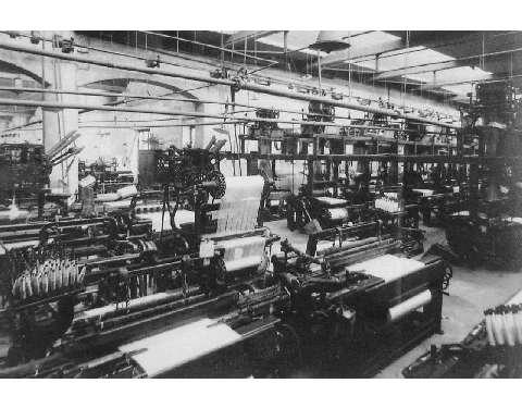 La sala tessitura nel 1900