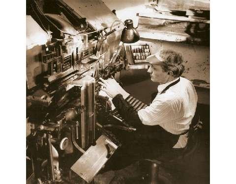Pier Giorgio Pazzini alla Linotype