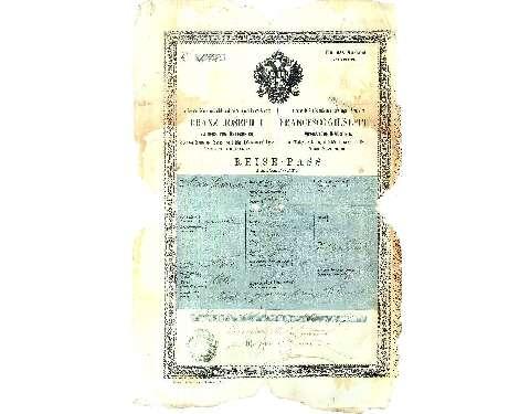 Passaporto rilasciato nel 1867 a Giacomo Corrà