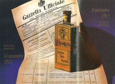 La pubblicazione in Gazzetta ufficiale del Regno d'Italia del deposito del marchio Viparo, 16 settembre 1913
