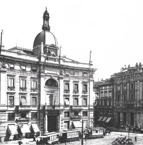 Il palazzo della sede di Milano, il primo in cemento armato, 1899