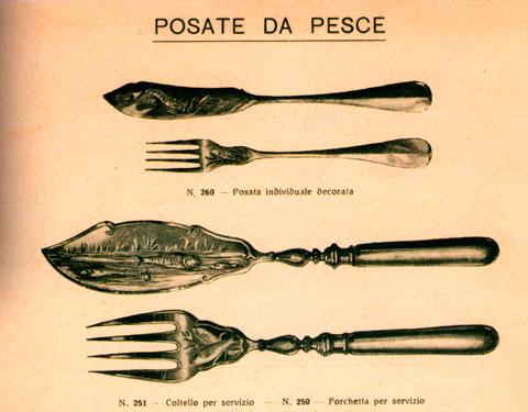 Disegni tratti dal catalogo Posateria (1927)