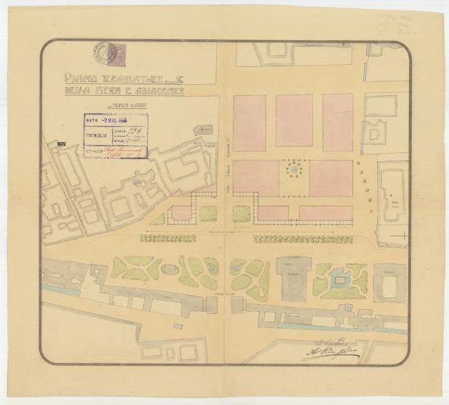 Piano Regolatore della Fiera di Bergamo ed adiacenze, architetto Marcello Piacentini, 5 maggio 1909 (Archivio storico aziendale)