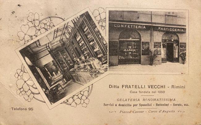 Il locale in una cartolina degli anni Venti del Novecento