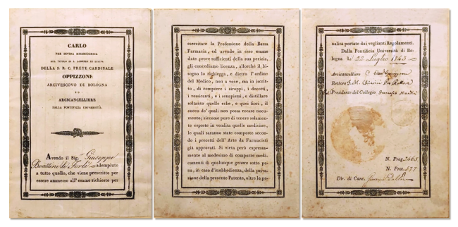 L'atto di fondazione della Farmacia, 22 luglio 1843