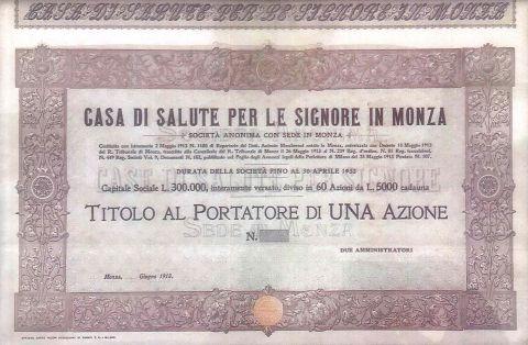 Certificato azionario, 1913