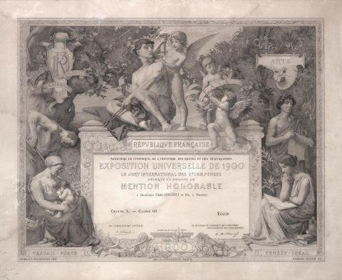 Menzione d'onore all'Esposizione universale di Parigi, 1900