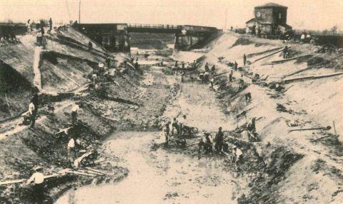 I lavori del 3° lotto al fosso vecchio ricevuti in appalto nel 1912
