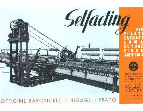Filatoio intermittente tipo "P" . Primo modello costruito dalla Baroncelli & Bigagli. (1945)