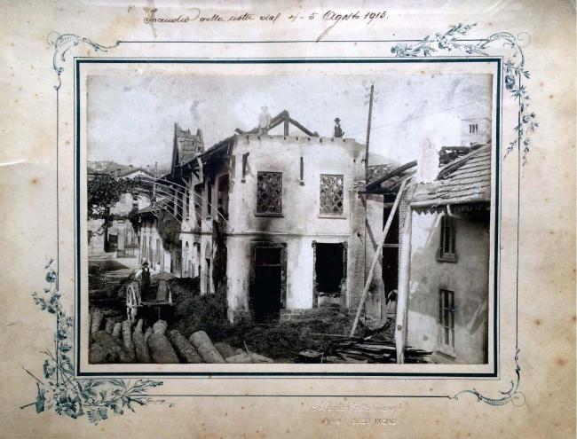 I locali distrutti dall'incendio, 1913