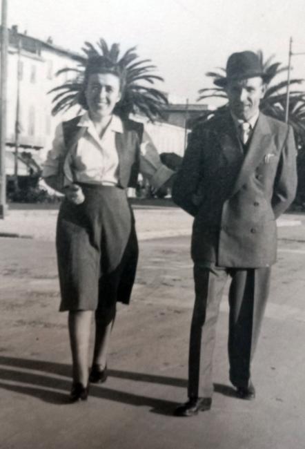Guido Neri, seconda generazione, con la moglie Nella, anni Cinquanta