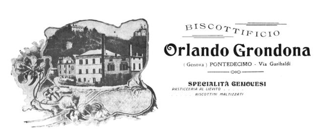Primo marchio del Biscottificio risalente ai primi anni del Novecento