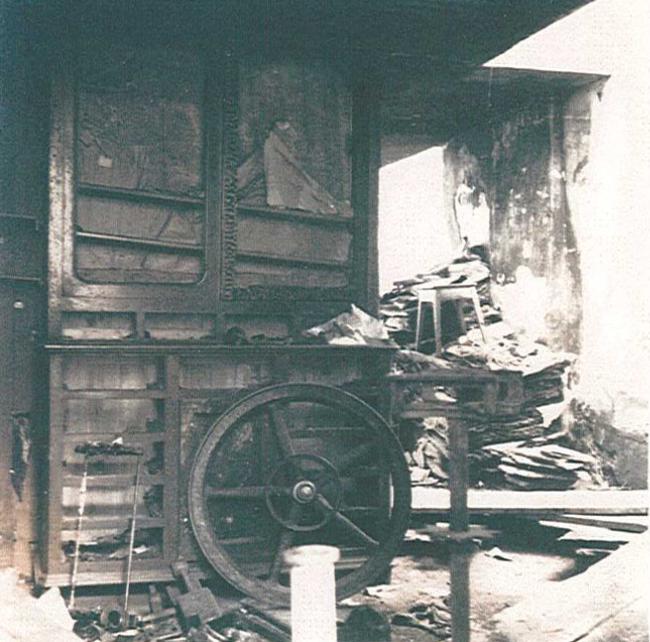 La tipografia bruciata dai nazisti nel gennaio 1944
